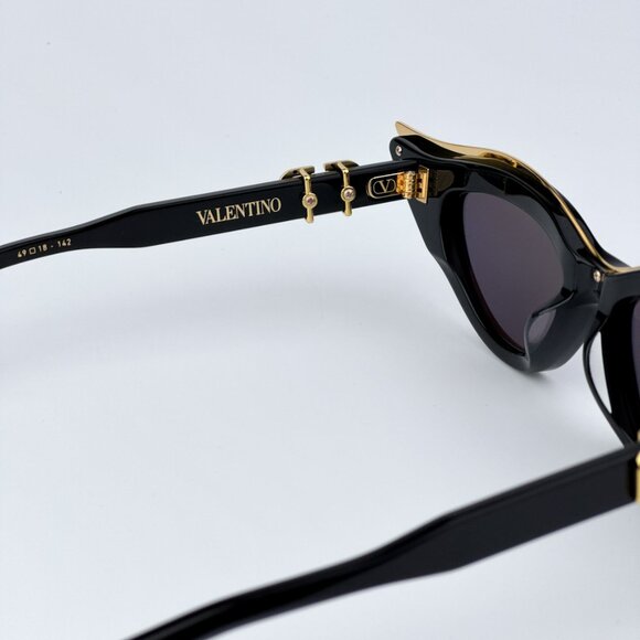 Valentino V-GOLDCUT - II VLS-114A 49 Women Sunglasses Titanium Black Gold Grey main image 4